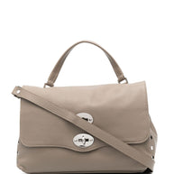 Zanellato Postina Daily Small Leather Handbag Grey