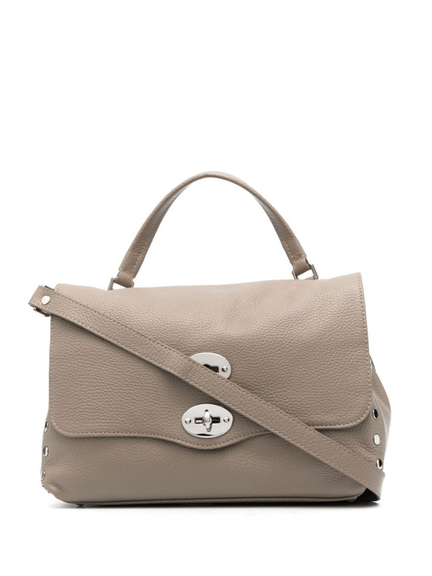 Zanellato Postina Daily Small Leather Handbag Grey
