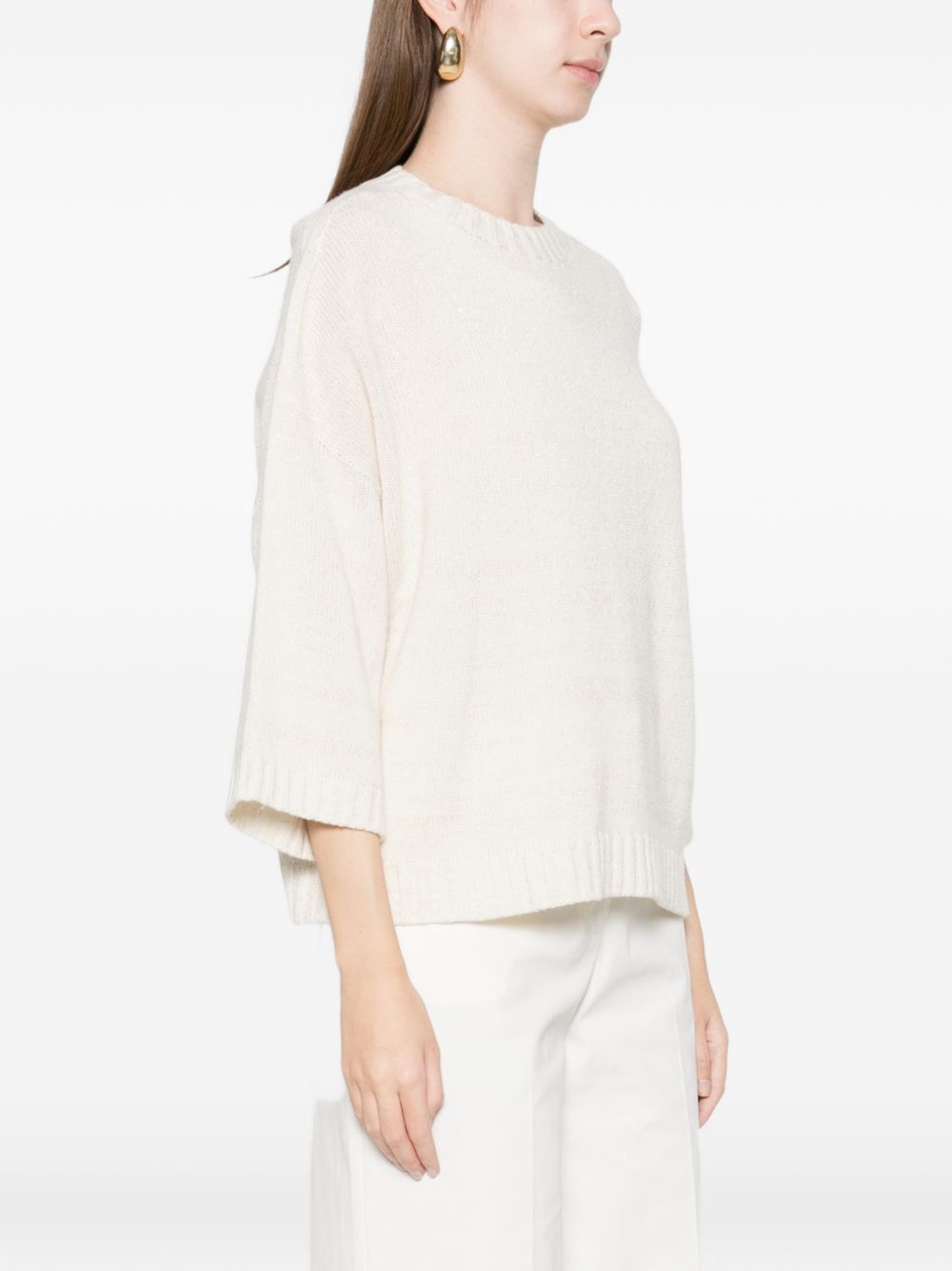 Fabiana Filippi Wool Blend Sweater Beige