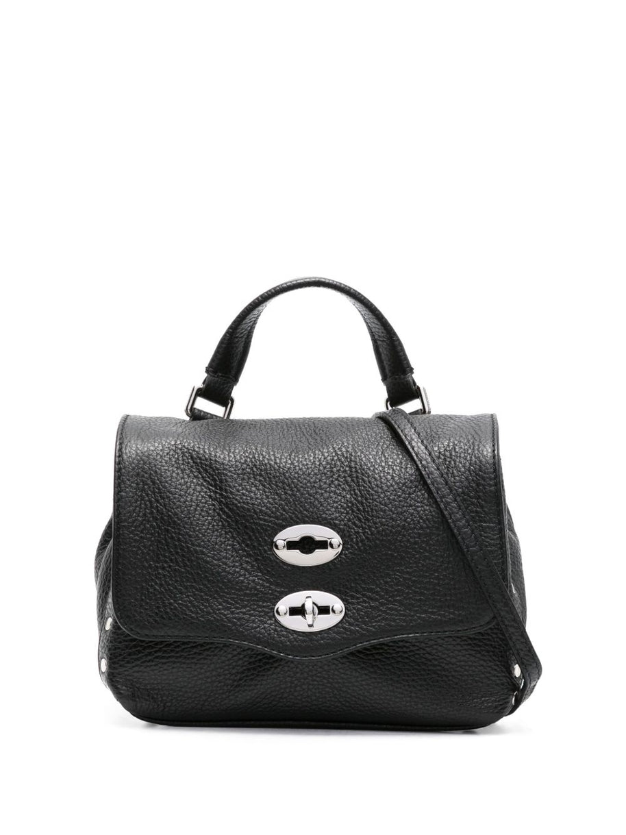 Zanellato Postina Daily Baby Leather Handbag Black