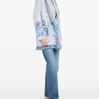 Alanui Deep In The Ocean Wool Cardigan Clear Blue