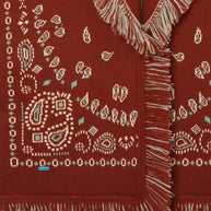 Alanui Bandana Jacquard Cashmere Cardigan Red