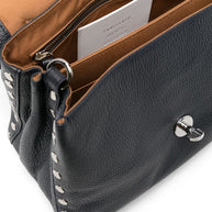 Zanellato Postina Daily Small Leather Handbag Blue