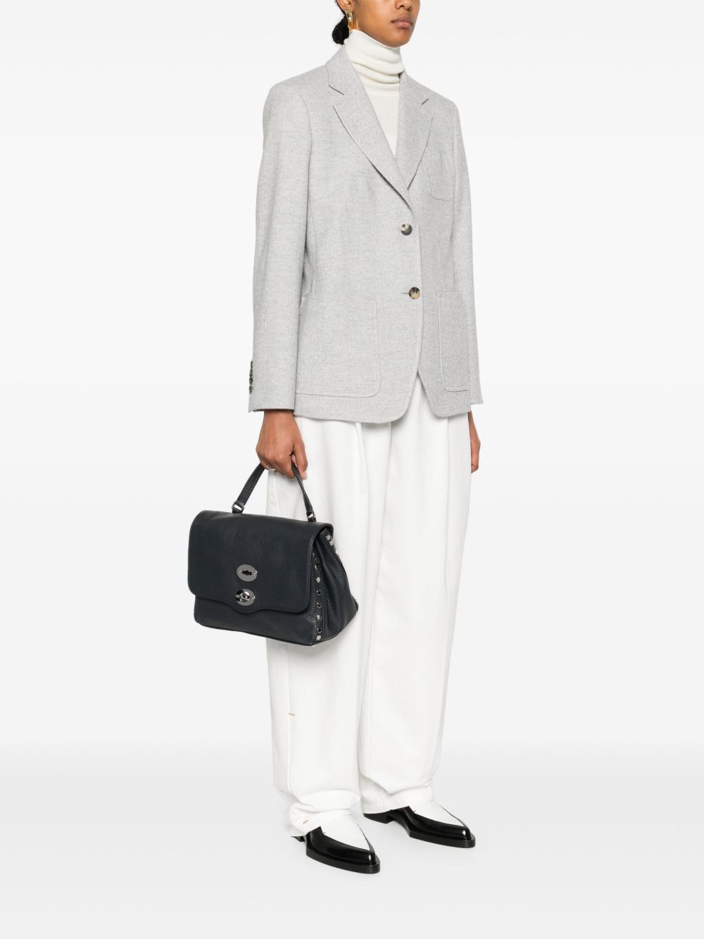 Zanellato Postina Daily Small Leather Handbag Blue