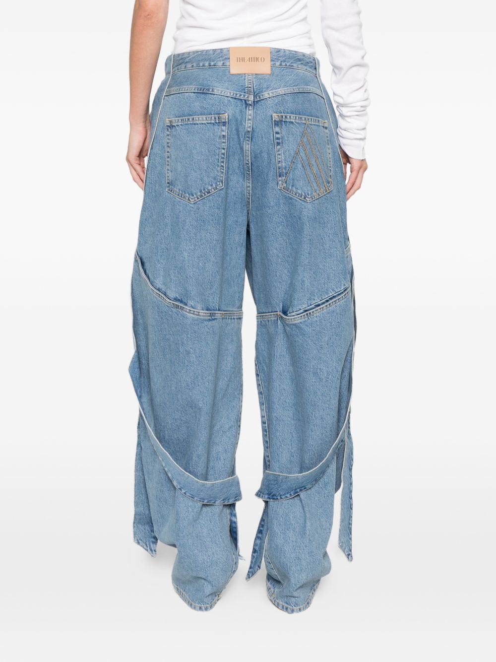 The Attico Denim Cotton Jeans Clear Blue