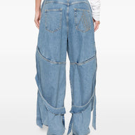 The Attico Denim Cotton Jeans Clear Blue