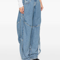 The Attico Denim Cotton Jeans Clear Blue