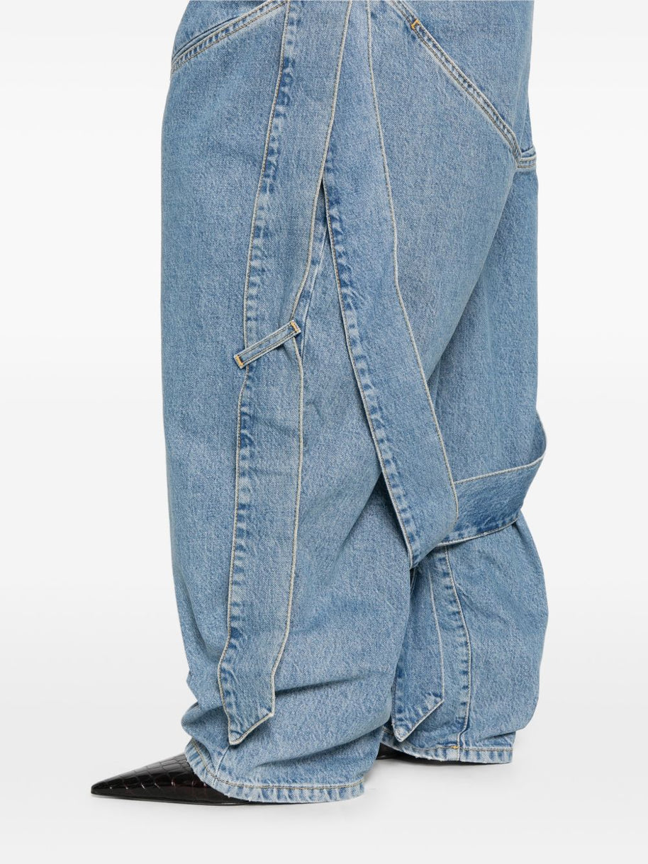 The Attico Denim Cotton Jeans Clear Blue