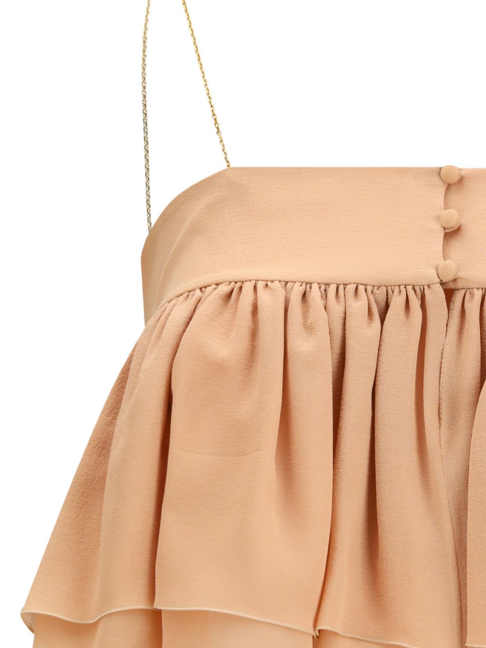 Chloé Sleeveless Silk Top Powder