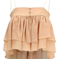 Chloé Sleeveless Silk Top Powder