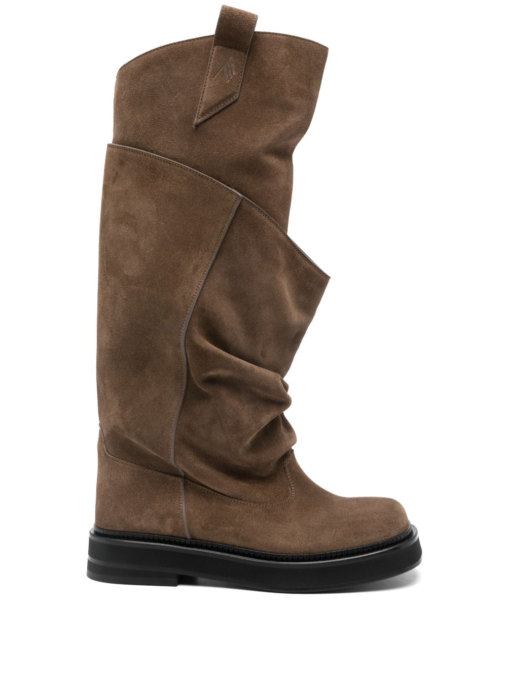 The Attico Passeggiata Suede Leather Boots Brown