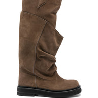 The Attico Passeggiata Suede Leather Boots Brown