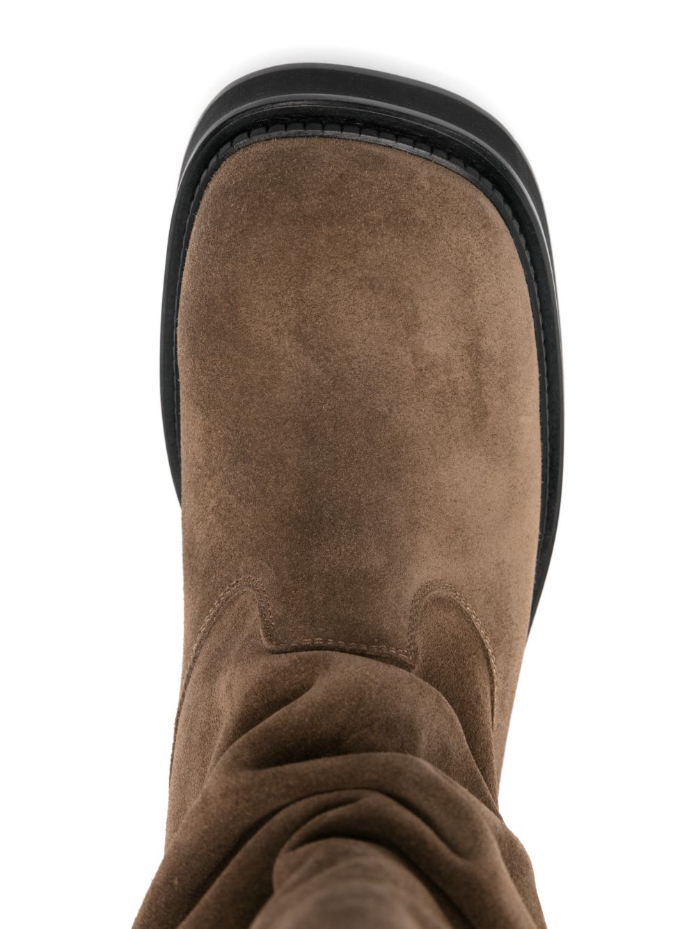 The Attico Passeggiata Suede Leather Boots Brown