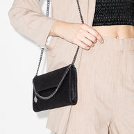 Stella McCartney Falabella Wallet On Chain Black