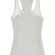 Stella McCartney Hardcore Slogan Cotton Tank Top White
