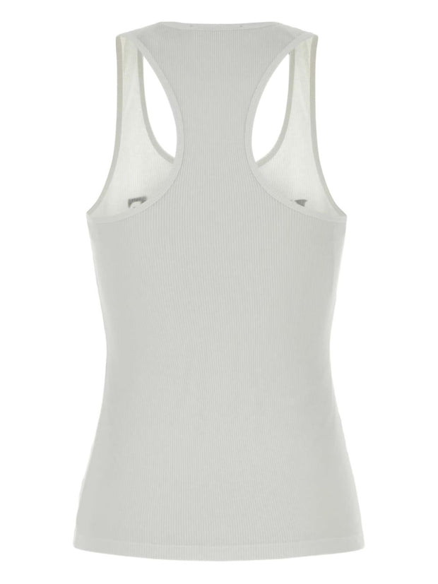 Stella McCartney Hardcore Slogan Cotton Tank Top White