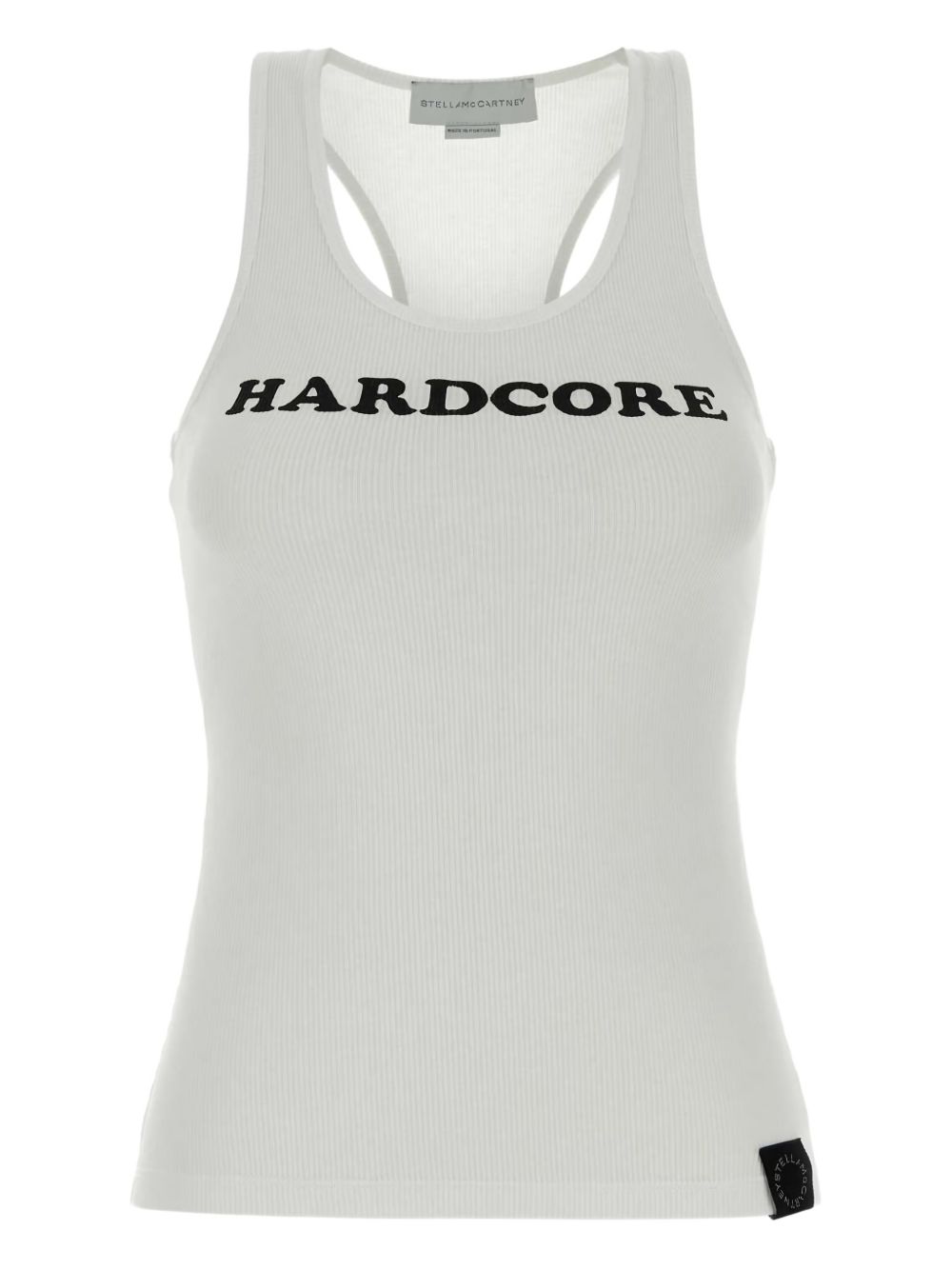 Stella McCartney Hardcore Slogan Cotton Tank Top White
