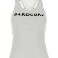 Stella McCartney Hardcore Slogan Cotton Tank Top White