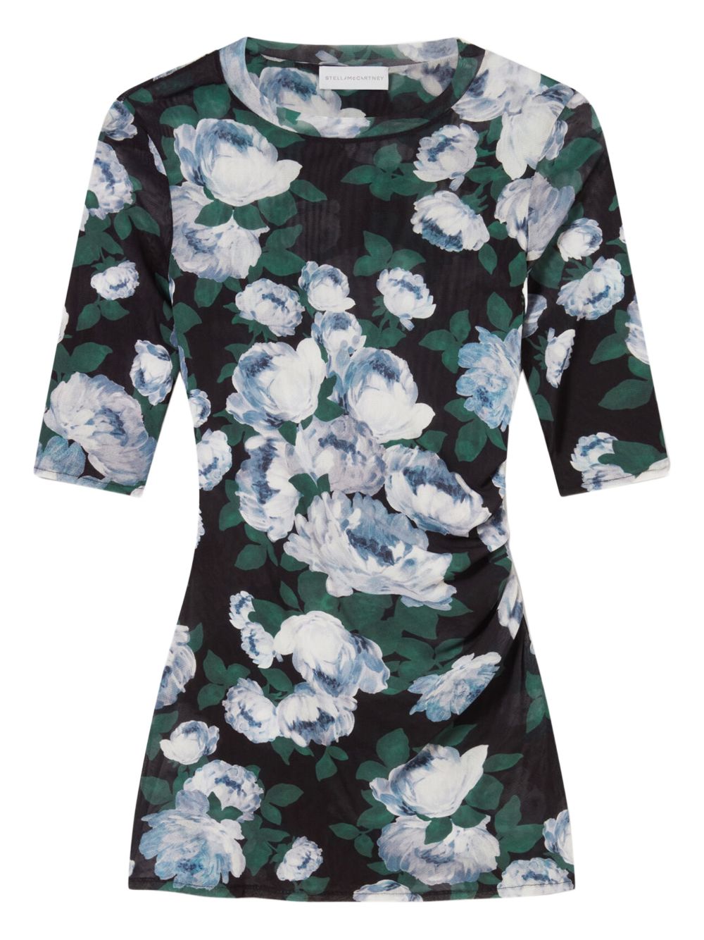 Stella McCartney Bunch Of Roses Mesh Top Black
