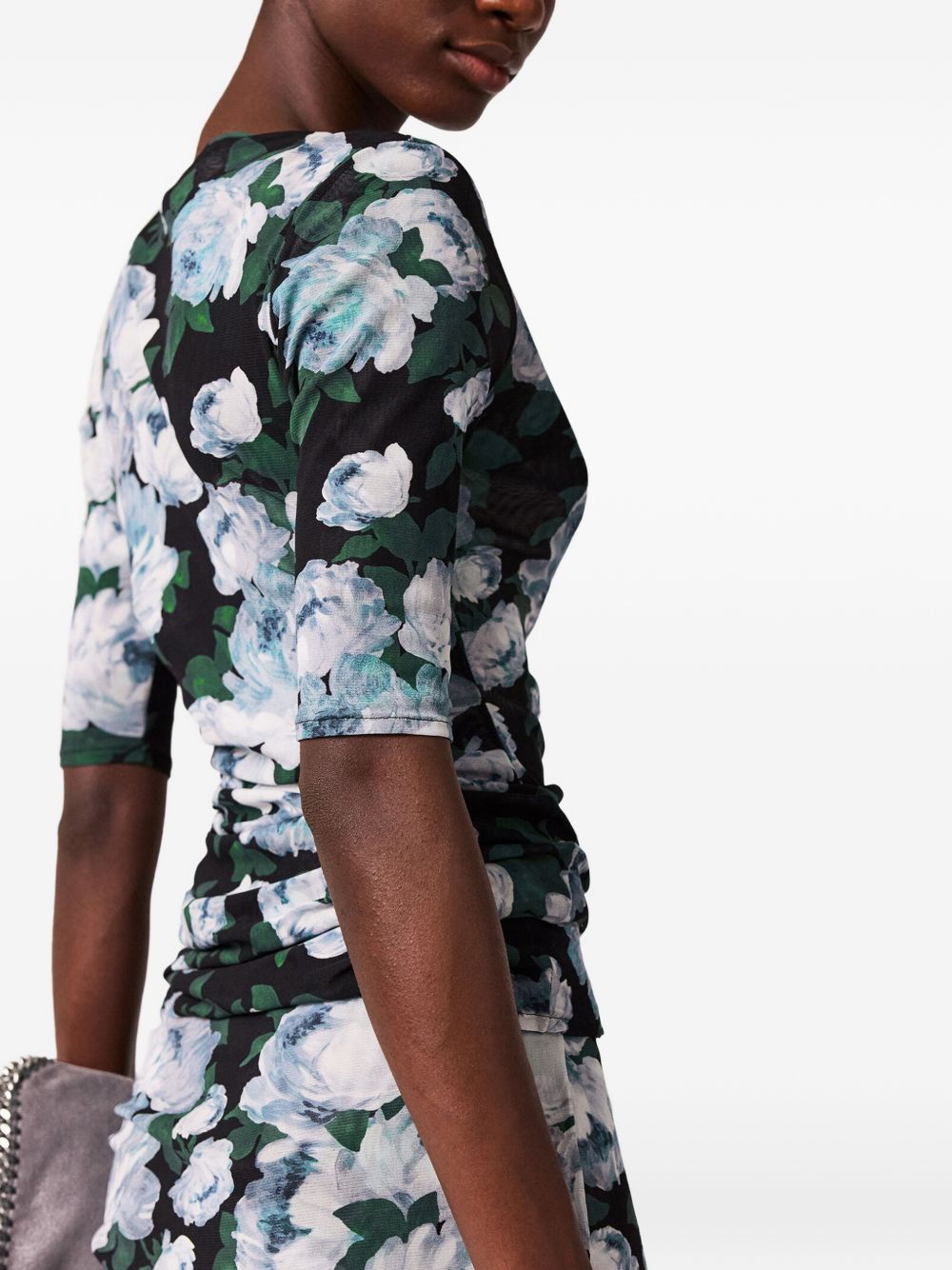 Stella McCartney Bunch Of Roses Mesh Top Black