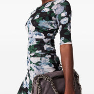 Stella McCartney Bunch Of Roses Mesh Top Black