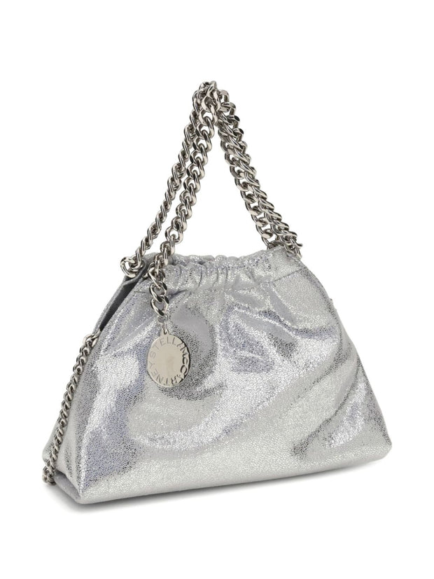 Stella McCartney Falabella Mini Drastring Tote Bag Silver