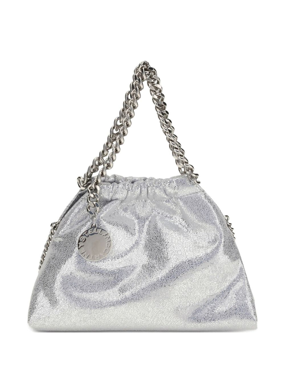 Stella McCartney Falabella Mini Drastring Tote Bag Silver