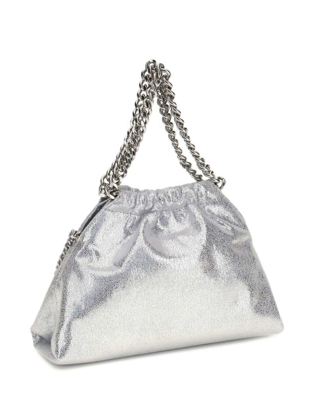 Stella McCartney Falabella Mini Drastring Tote Bag Silver