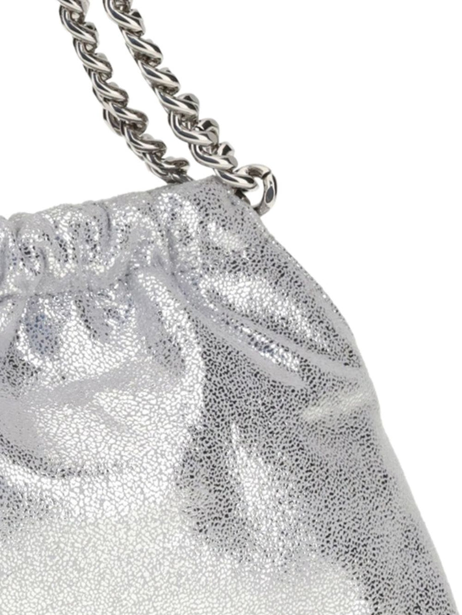 Stella McCartney Falabella Mini Drastring Tote Bag Silver