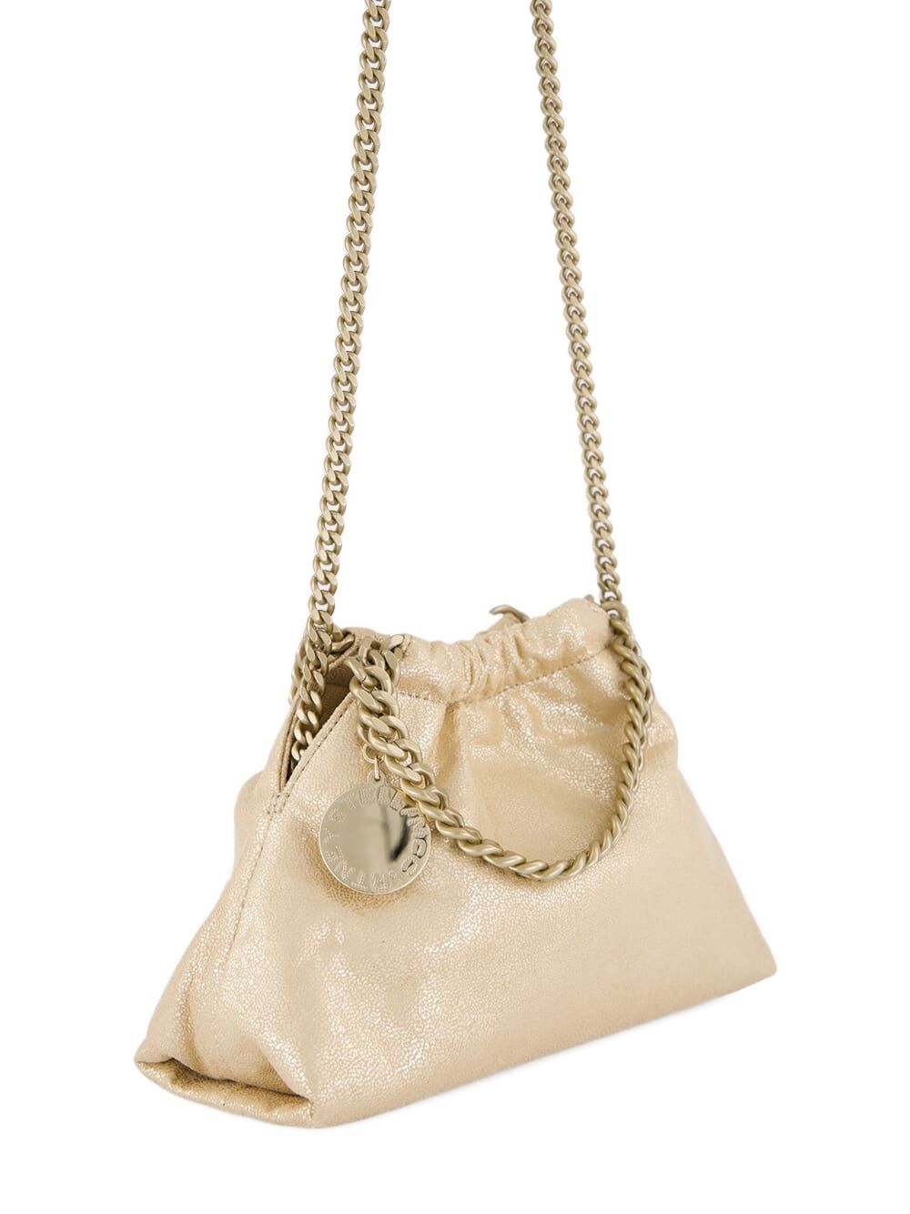 Stella McCartney Falabella Mini Drawstring Tote Bag Golden