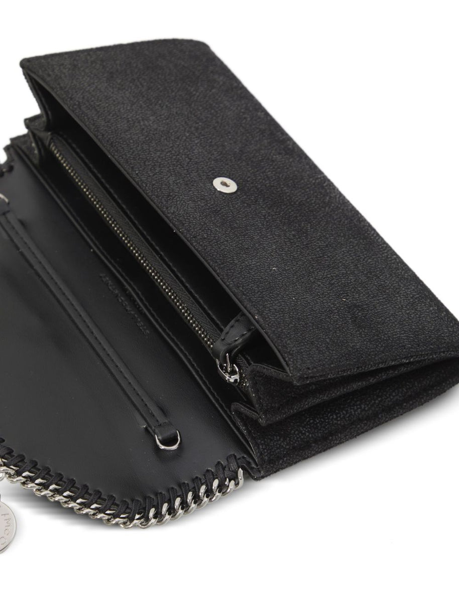 Stella McCartney Falabella Continental Wallet On Chain Black