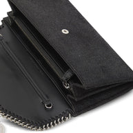 Stella McCartney Falabella Continental Wallet On Chain Black