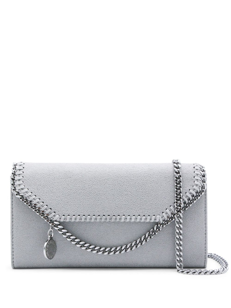 Stella McCartney Falabella Continental Wallet On Chain Light Grey
