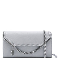 Stella McCartney Falabella Continental Wallet On Chain Light Grey