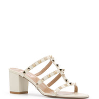 Valentino Garavani Rockstud Leather Sandals Ivory