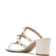 Valentino Garavani Rockstud Leather Sandals Ivory