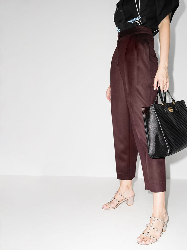 Valentino Garavani Rockstud Leather Sandals Powder