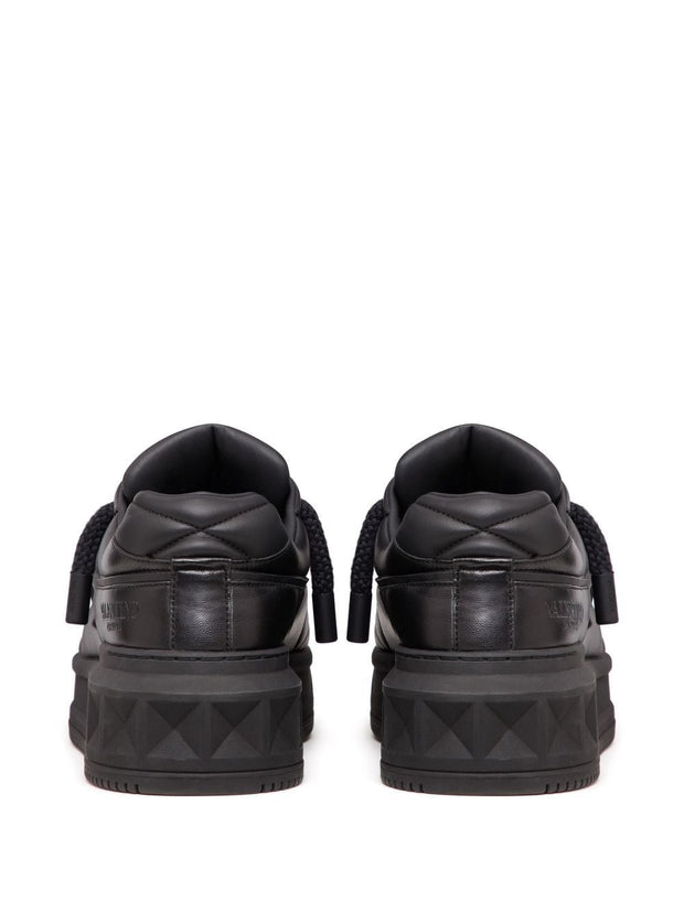 Valentino Garavani One Stud XL Leather Sneakers Black