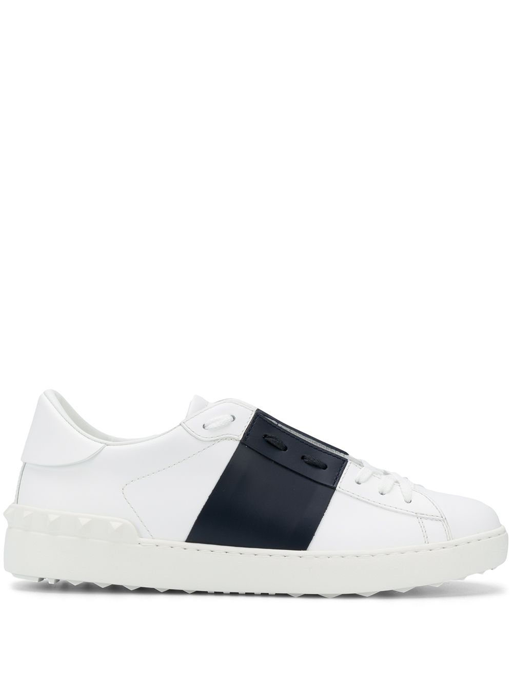 Valentino Garavani Open Leather Sneakers Blue