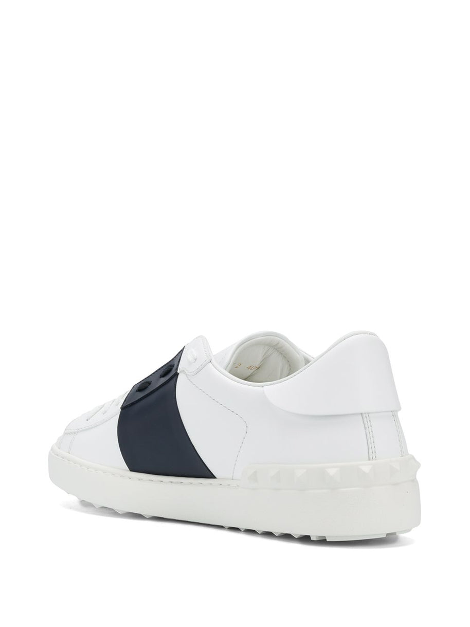 Valentino Garavani Open Leather Sneakers Blue