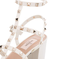 Valentino Garavani Rockstud Leather Sandals Ivory