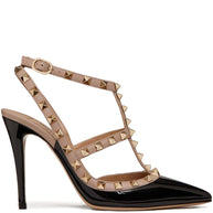 Valentino Garavani Rockstud Patent Leather Pumps Black