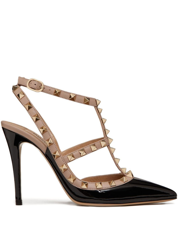 Valentino Garavani Rockstud Patent Leather Pumps Black