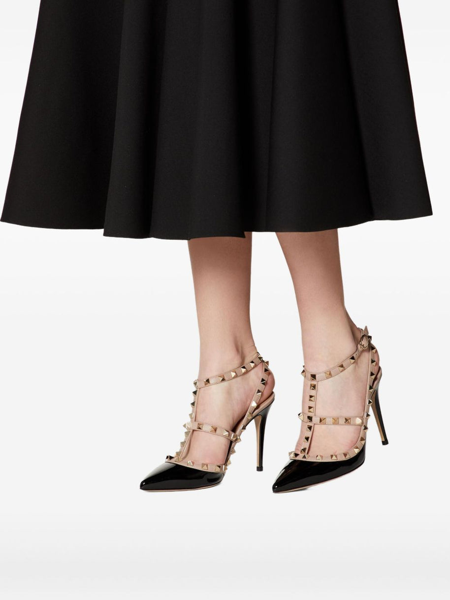 Valentino Garavani Rockstud Patent Leather Pumps Black