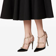 Valentino Garavani Rockstud Patent Leather Pumps Black