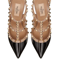 Valentino Garavani Rockstud Patent Leather Pumps Black