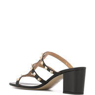 Valentino Garavani Rockstud Leather Sandals Black