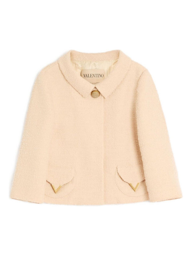 Valentino VLogo Signature Wool Jacket Beige