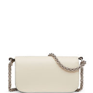 Valentino Garavani Locò Small Leather Shoulder Bag Ivory