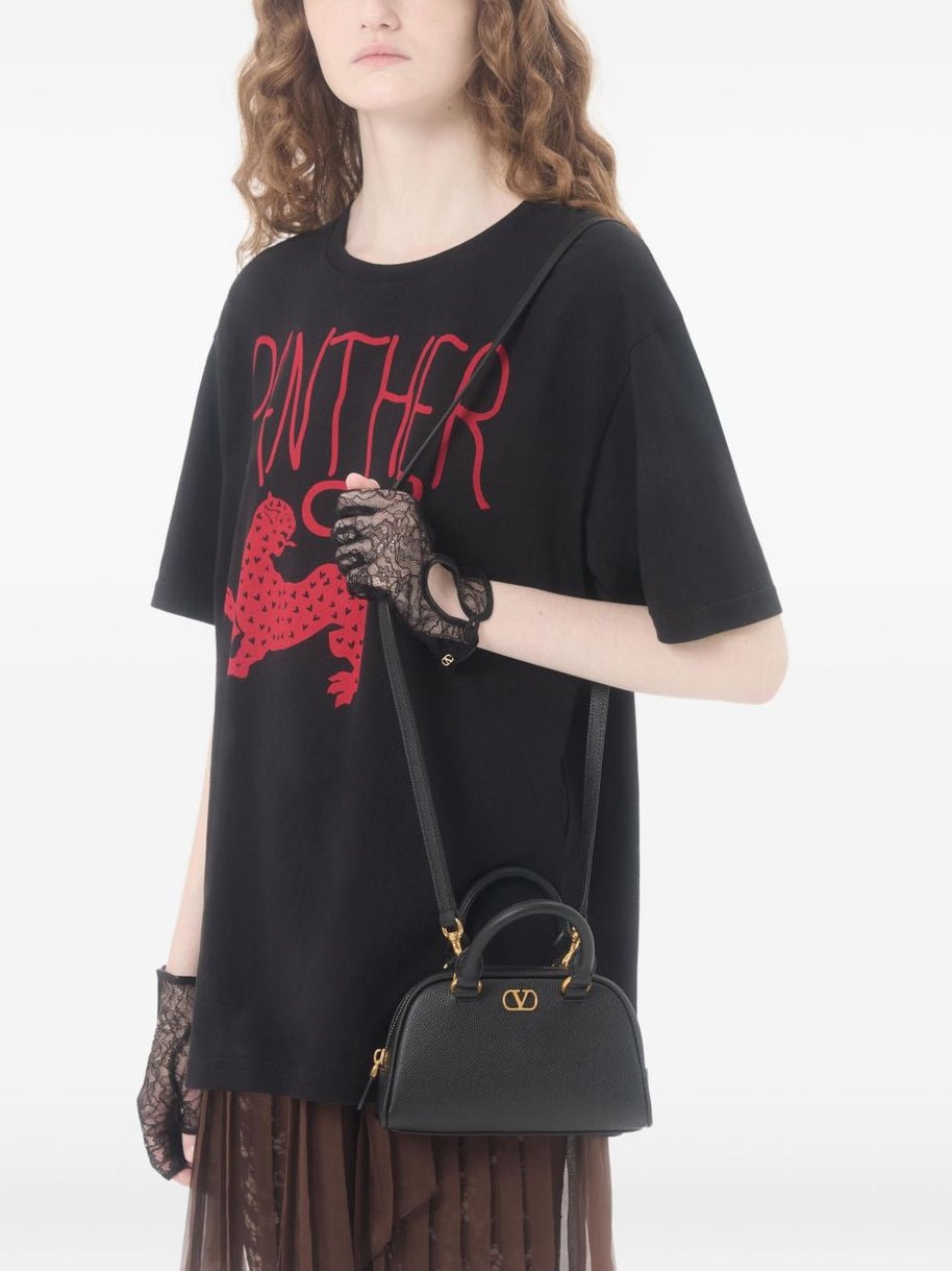 Valentino Garavani VLogo Signature Leather Mini Bag Black